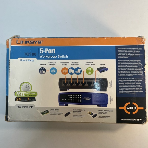 LINKSYS WORKGROUP 5 PORT - Picture 2 of 4